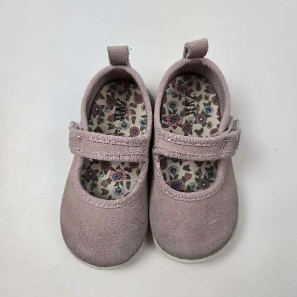 Zara Kids Pink Suede  Mary Jane Shoes Size 22 (6 US)